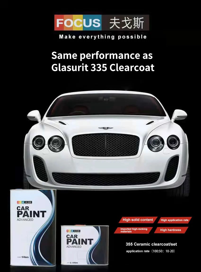 Acrylic Automotive Paint High Quality Car Paint Focus Relative Solvent- BCS Competitive Price