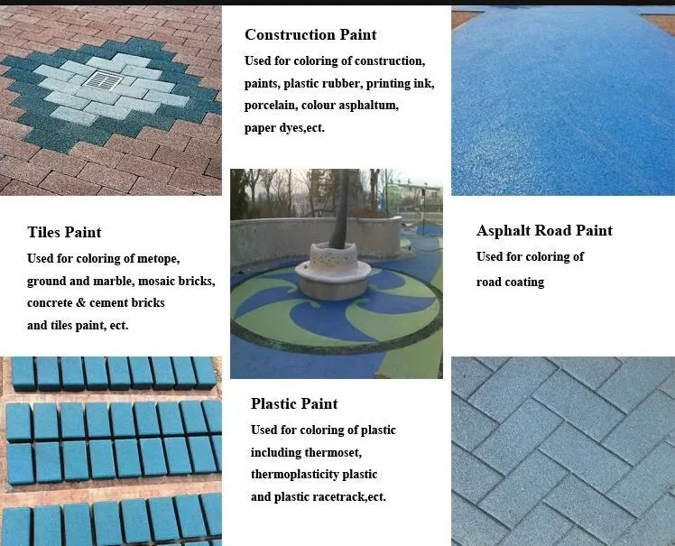 Blue Colors Colorant Pigment Fe2o3 Iron Oxide for Brick, Blocks, Cement