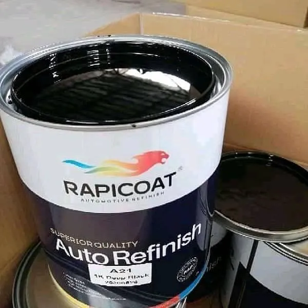 Car Paint Excellent Hiding Power 1K Basecoat Deep Black Automotive Spraying Coating for Body Repair