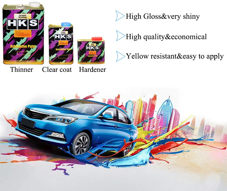 Car Paint Factory Economy Good Price High Gloss Lacquer High Solid Clear Coat Rapid Cure Clear Coat