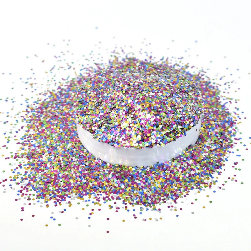 G6600 Aluminium Heat Resistant Temperature Colored Hexagonal Glitter Powder and Fablous Glitter Powder for Christmas Decoration