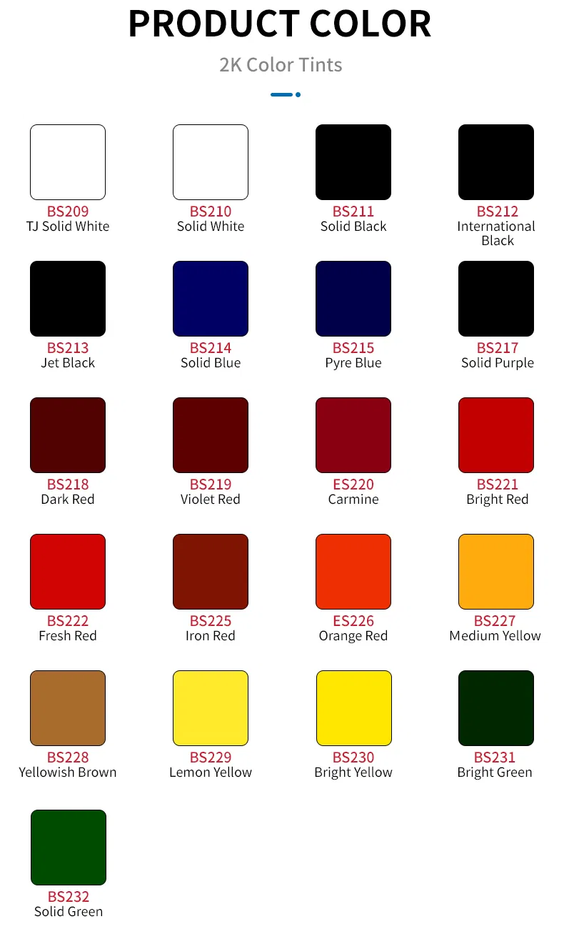 High Gloss Cheap 2K Car Refinish Paint Automotive Paint