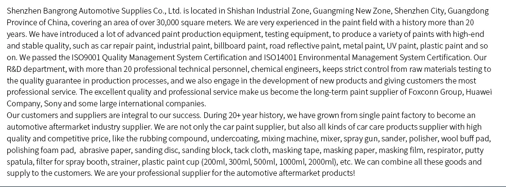 High Quality Fast Dry Thinner for Car Paint