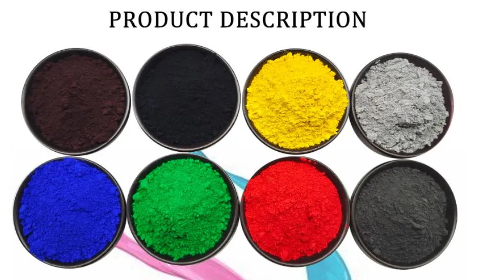 High Quality Inorganic Pigment Iron Oxide Red Yellow Blue Green for Plastic