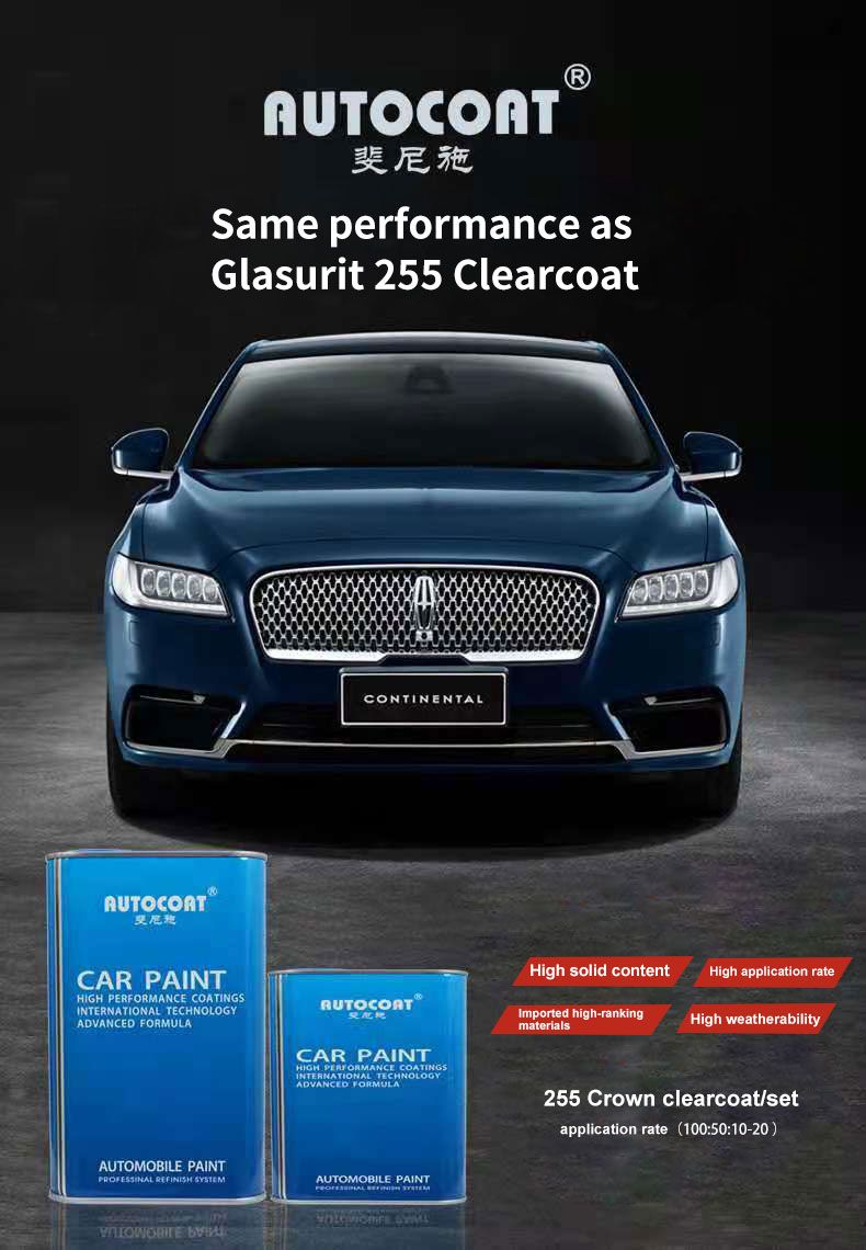 Hot Selling Acrylic Auto Paints High Quality Popular Car Paint HS Standard Drying 155 Hardener