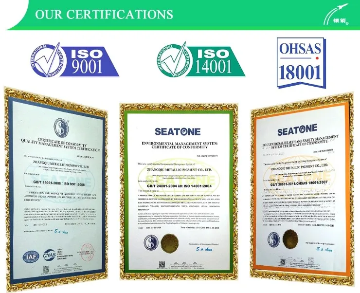 Ink Speciality Aluminium Paste Pigment with Good Coverage Ability