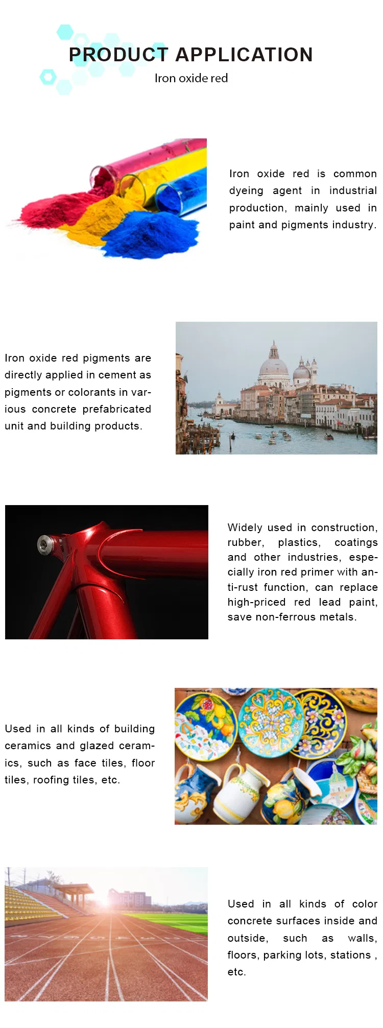 Red Iron Oxide Manufacturer H130 190 Iron Oxide Red