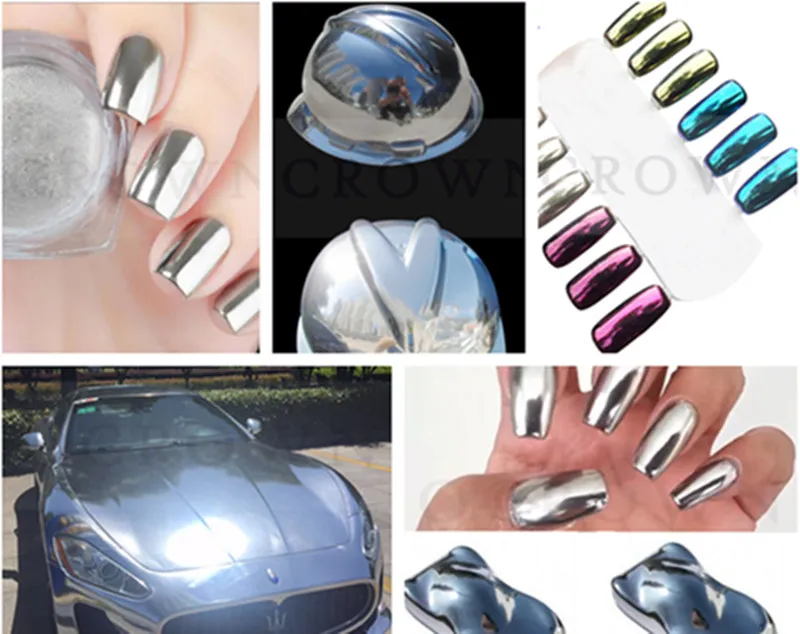 Silver Gold Nail Polish Mirror Chrome Pigment for Gel Polish