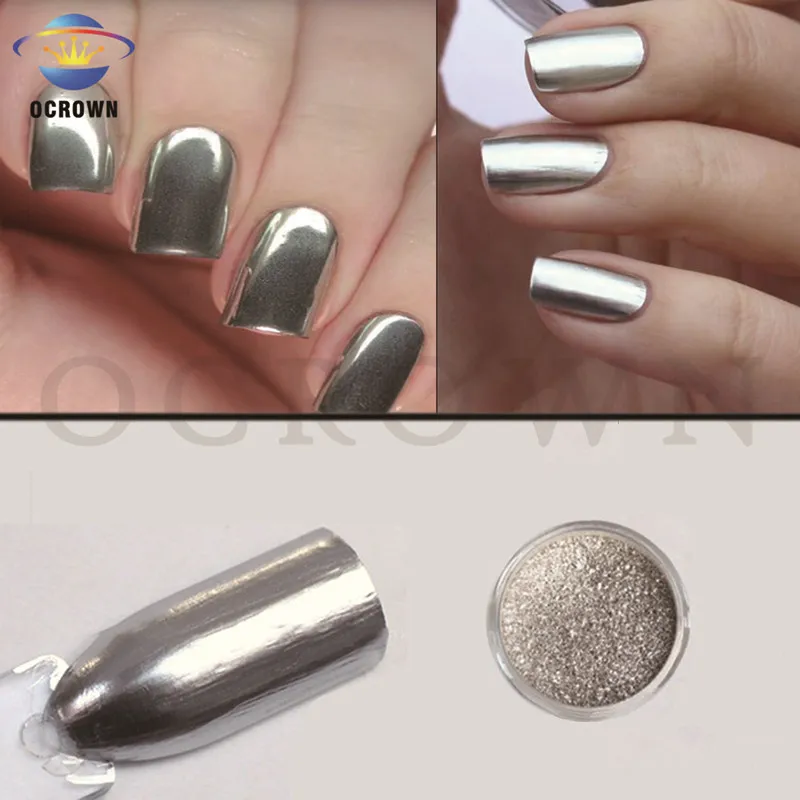 Silver Gold Nail Polish Mirror Chrome Pigment for Gel Polish