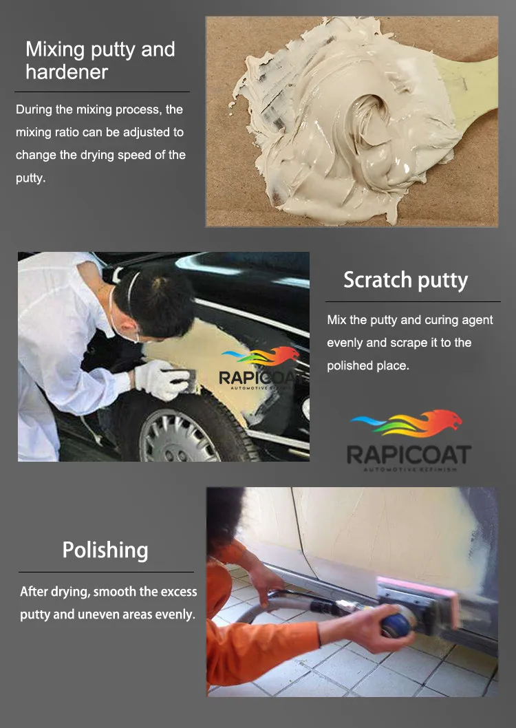 Wholesale Price Long Shelf Paint Protection Film Polyester Body Filler Car Paint Lacquer Putty
