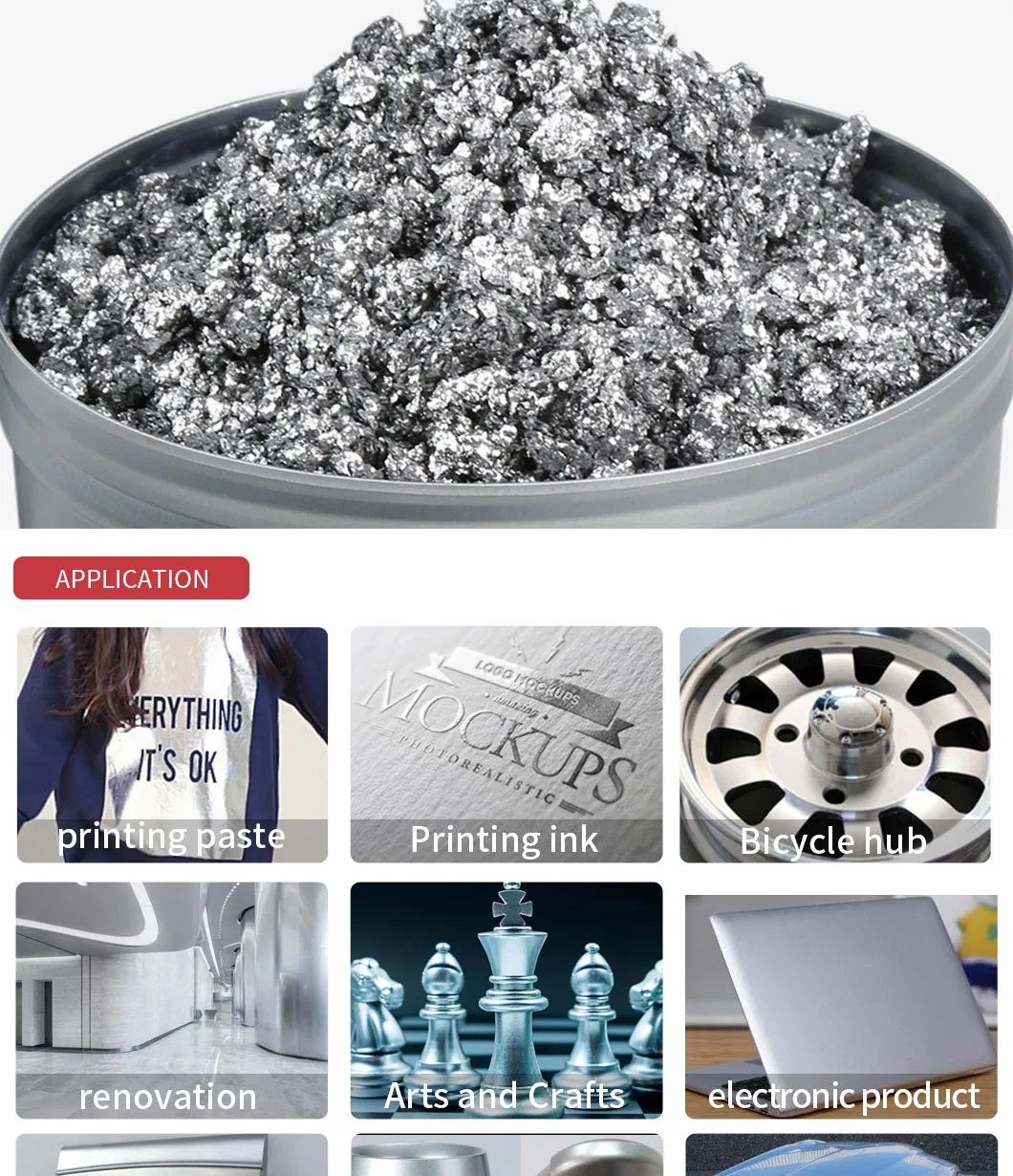 Xuqi Excellent Sparkling Silver White Aluminum Paste for General Industrial